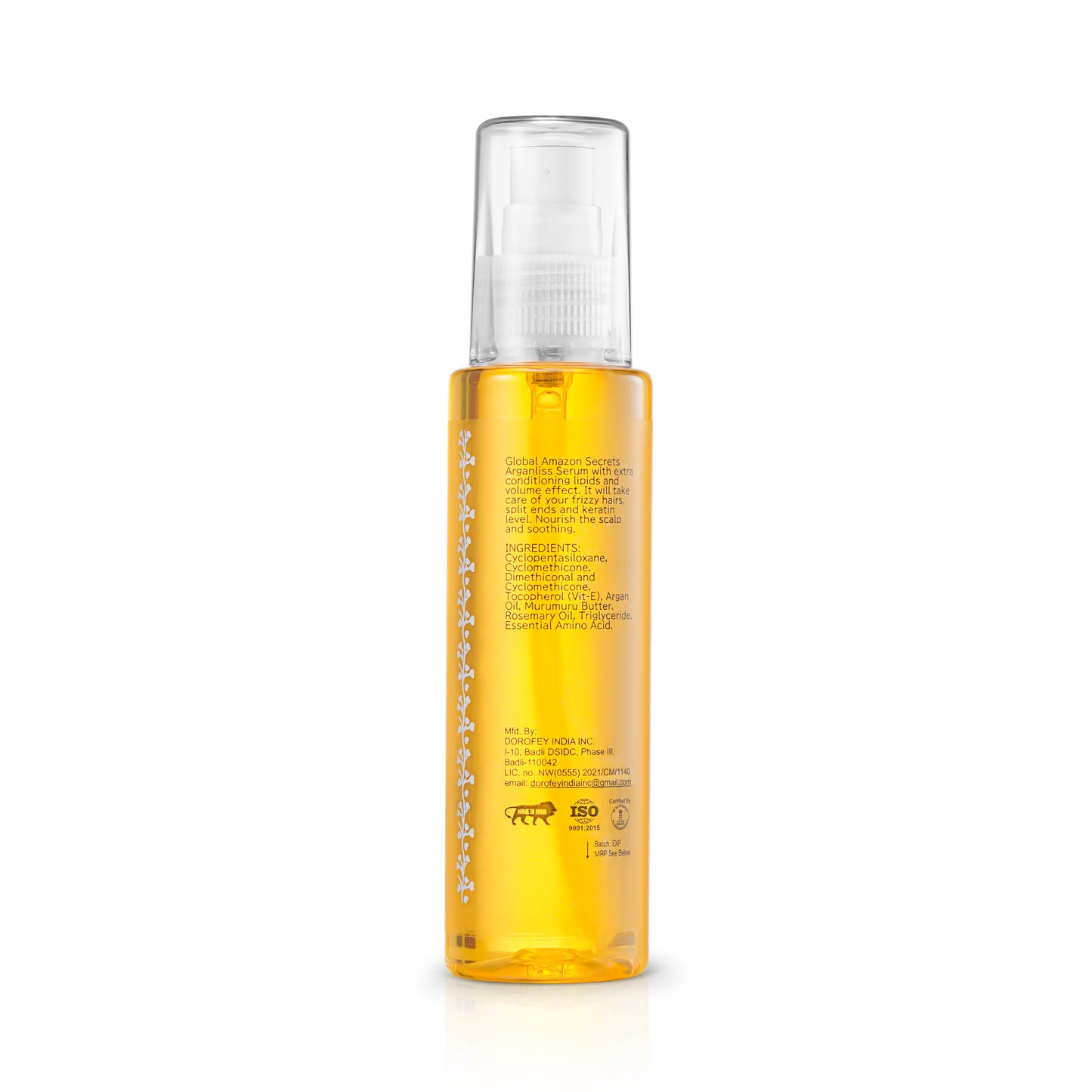GLOBAL AMAZON SECRETS | Arganliss Brazilian Keratin Hair Serum 100 ml