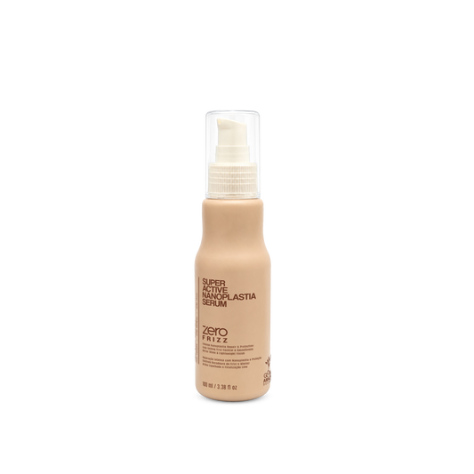 Super Active Nanoplastia Serum — Zero Frizz | Mirror Shine & Lightweight Finish | Professional Nanoplastia Leave-In Serum | 100 ml