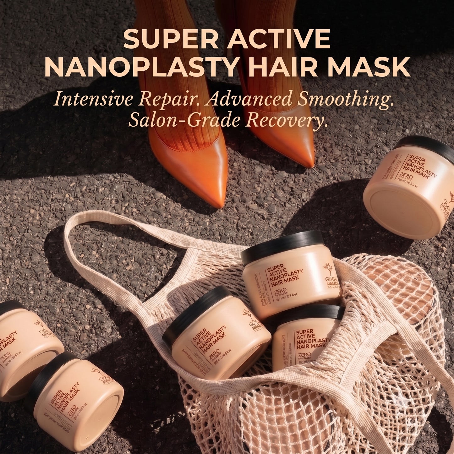 Super Active Nanoplasty Hair Mask — Intensive Repairing & Smoothing Treatment | Argan Oil Enriched | 500 ml