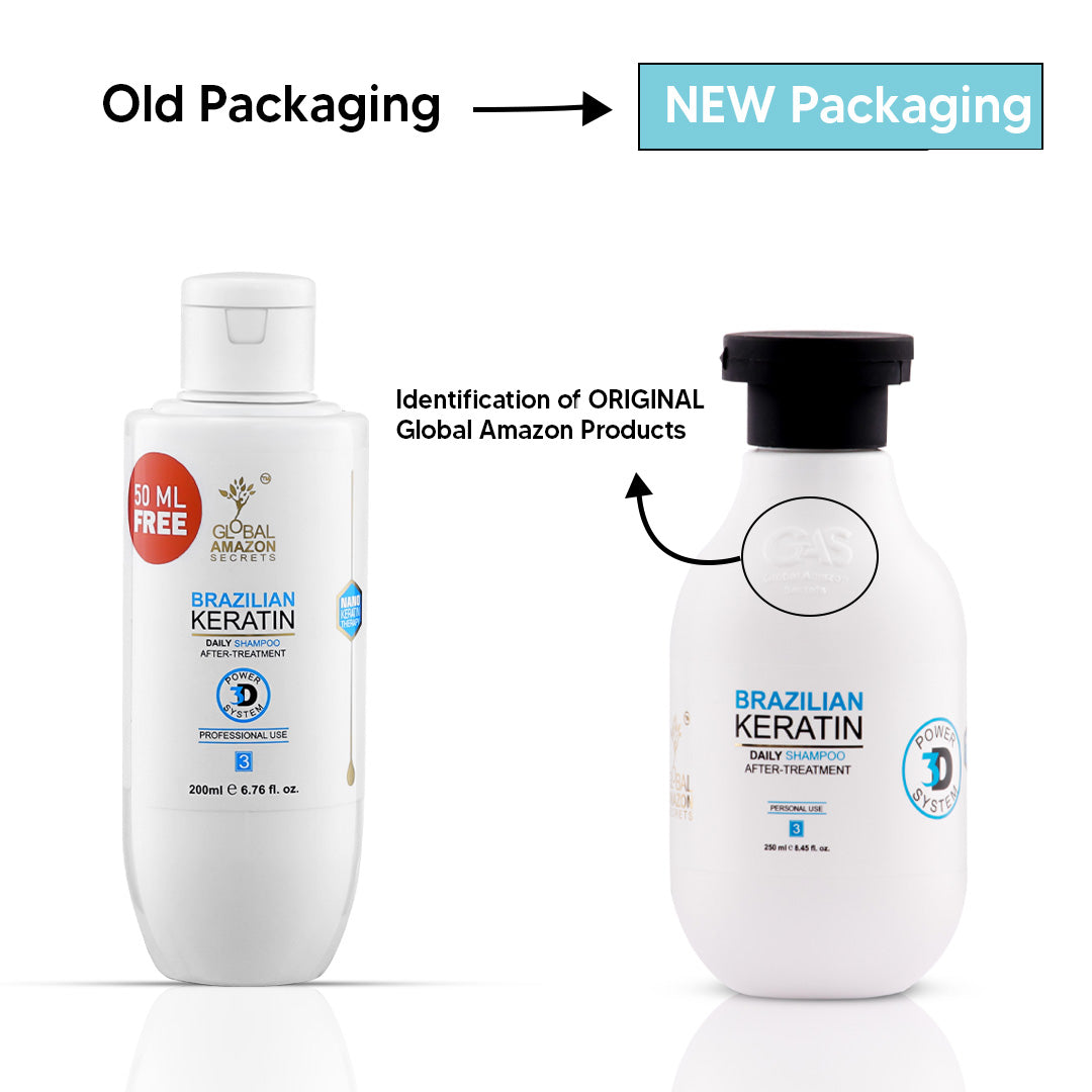 GLOBAL AMAZON SECRETS | Brazilian Keratin Shampoo & Conditioner 250 ml