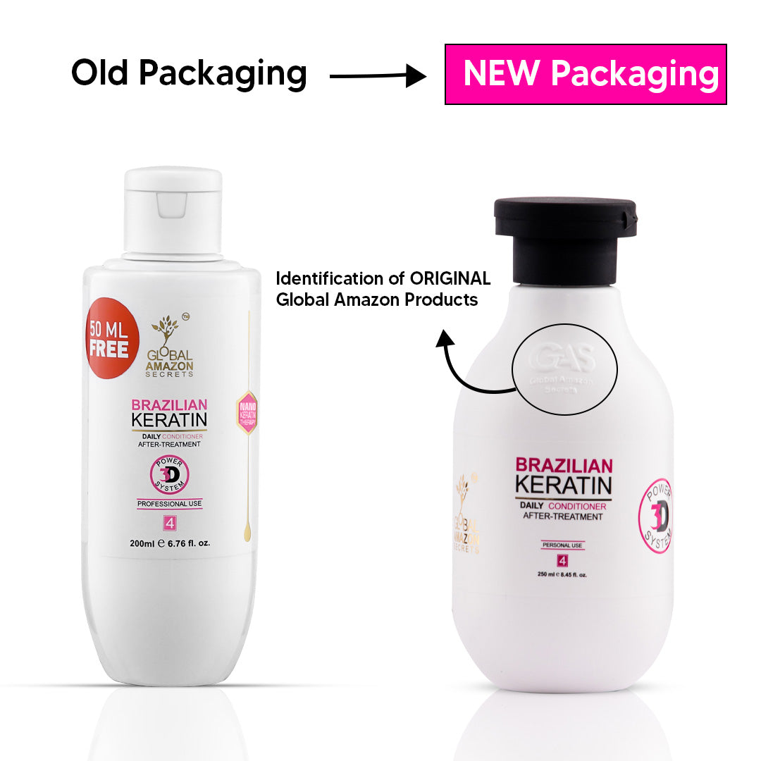 GLOBAL AMAZON SECRETS | Brazilian Keratin Shampoo & Conditioner 250 ml