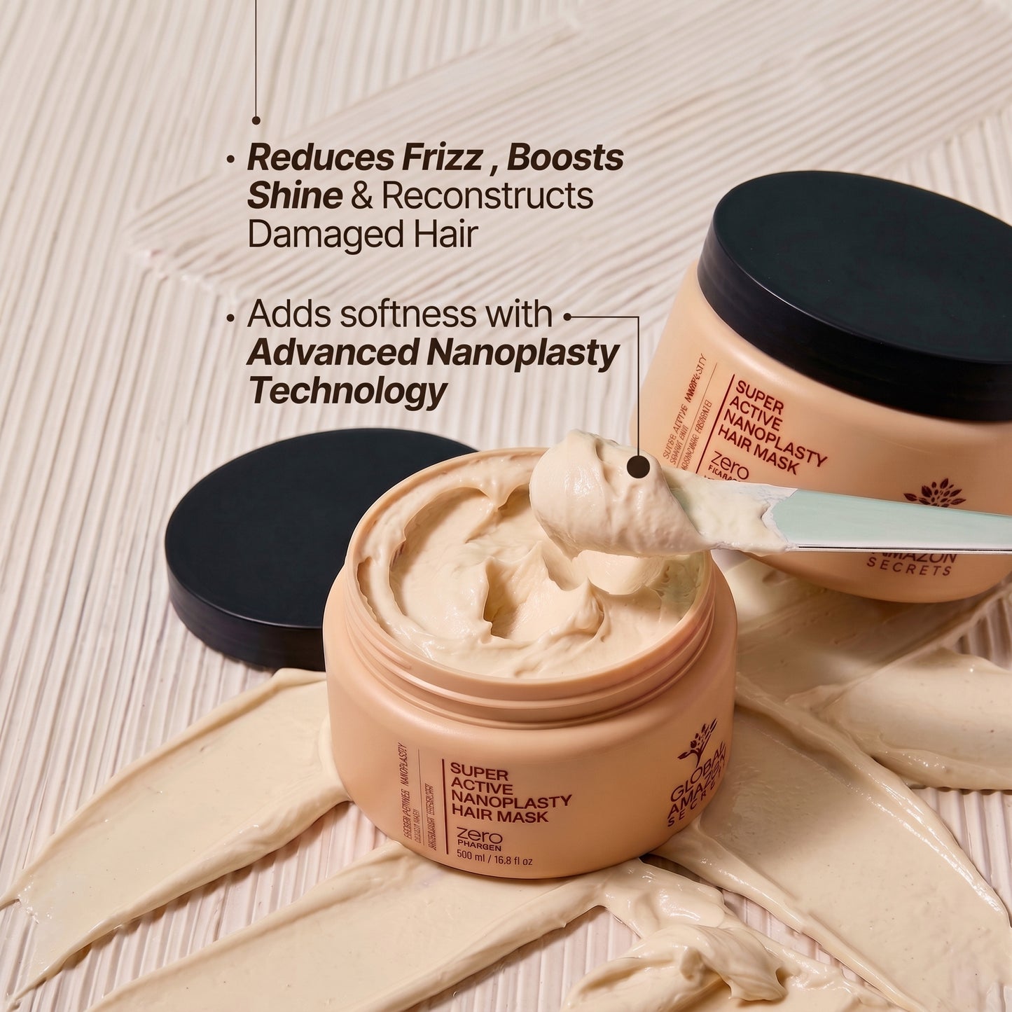 Super Active Nanoplasty Hair Mask — Intensive Repairing & Smoothing Treatment | Argan Oil Enriched | 500 ml