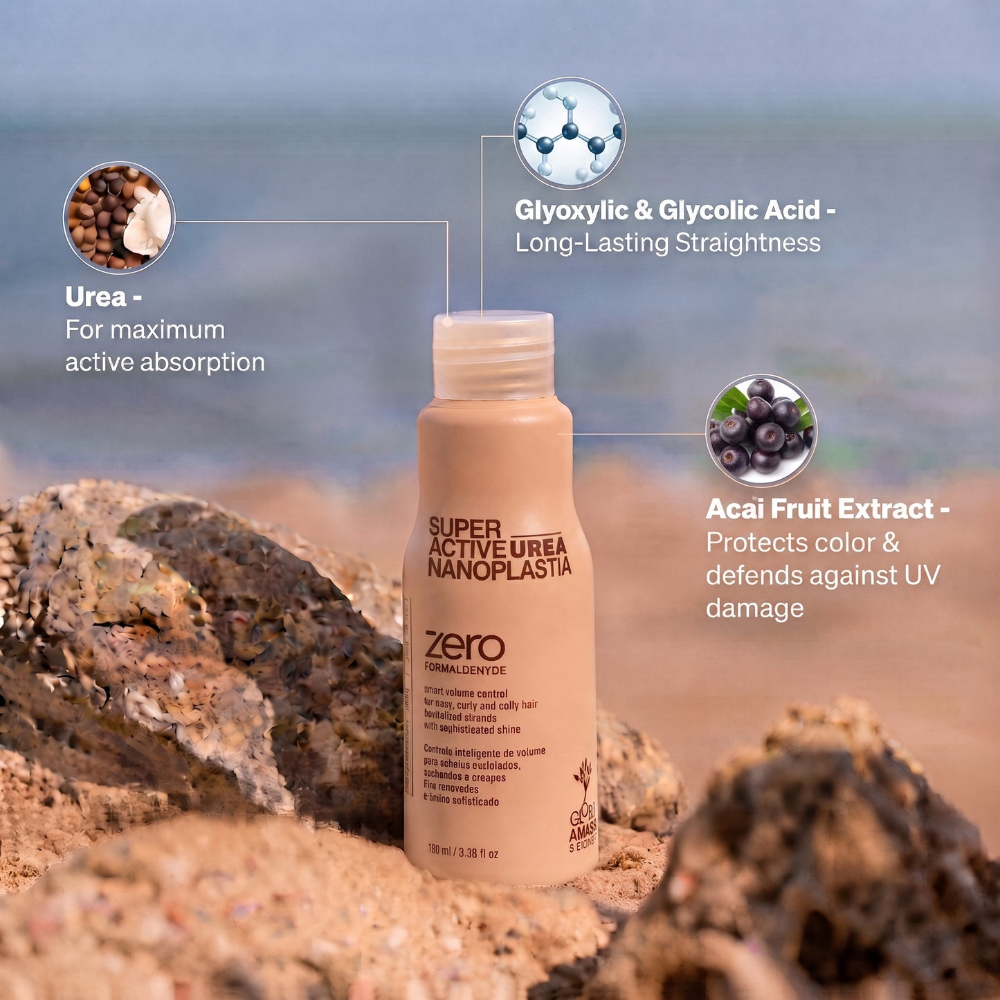 Super Active Urea Nanoplastia | Zero Formaldehyde Hair Smoothening Treatment | 100% Frizz Free | Brilliant Shine | 100 ml