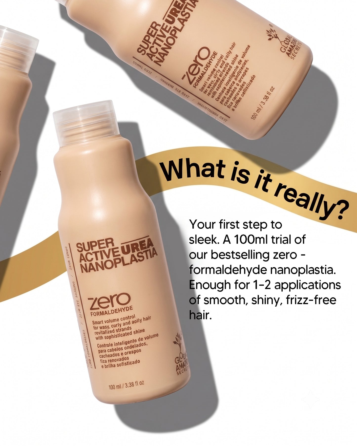 Super Active Urea Nanoplastia | Zero Formaldehyde Hair Smoothening Treatment | 100% Frizz Free | Brilliant Shine | 100 ml