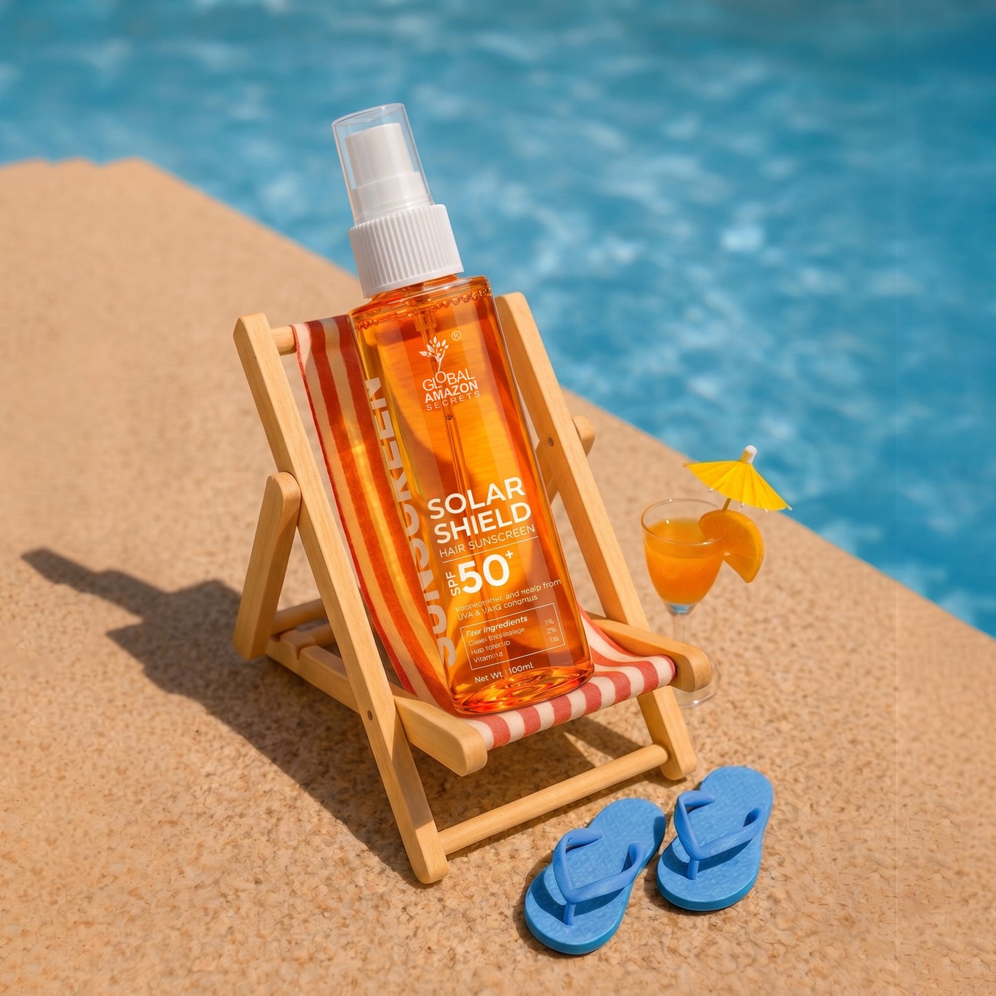 Solar Shield Hair Sunscreen SPF 50+ — Broad Spectrum UVA & UVB Protection for Hair & Scalp | Colour Protecting | 100 ml