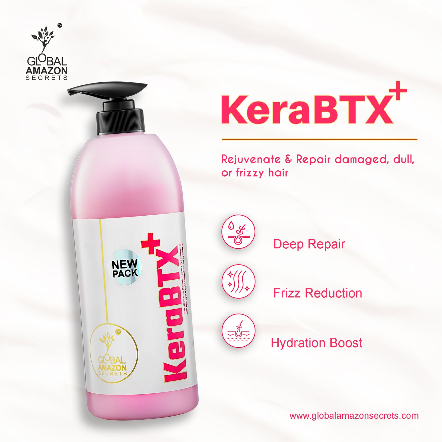 GLOBAL AMAZON SECRETS | Brazilian KeraBTX Treatment 1000 ml