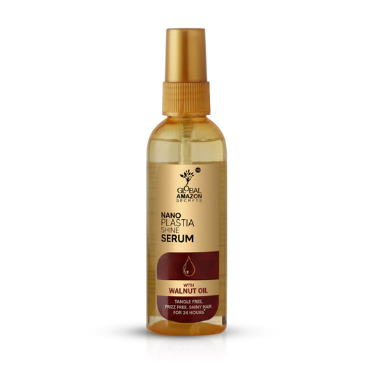 Global Amazon Secrets | Nano-Plastia Shine Serum | with Walnut oil | 100ml