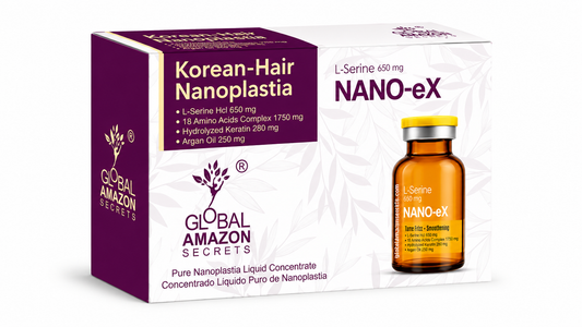 Korean-Hair Nanoplastia NANO-eX | Professional Frizz-Taming & Smoothening Ampoule Set | 3 × 20 ml