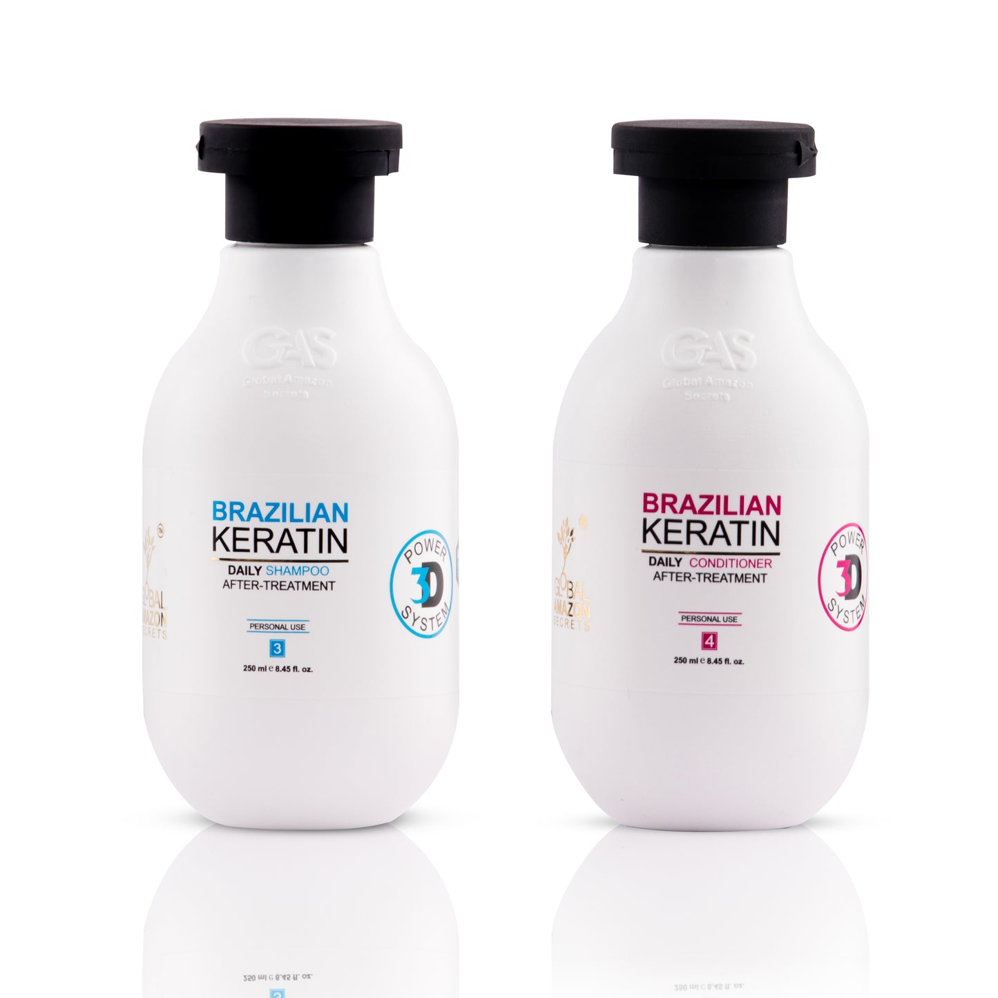 GLOBAL AMAZON SECRETS | Brazilian Keratin Shampoo & Conditioner 250 ml