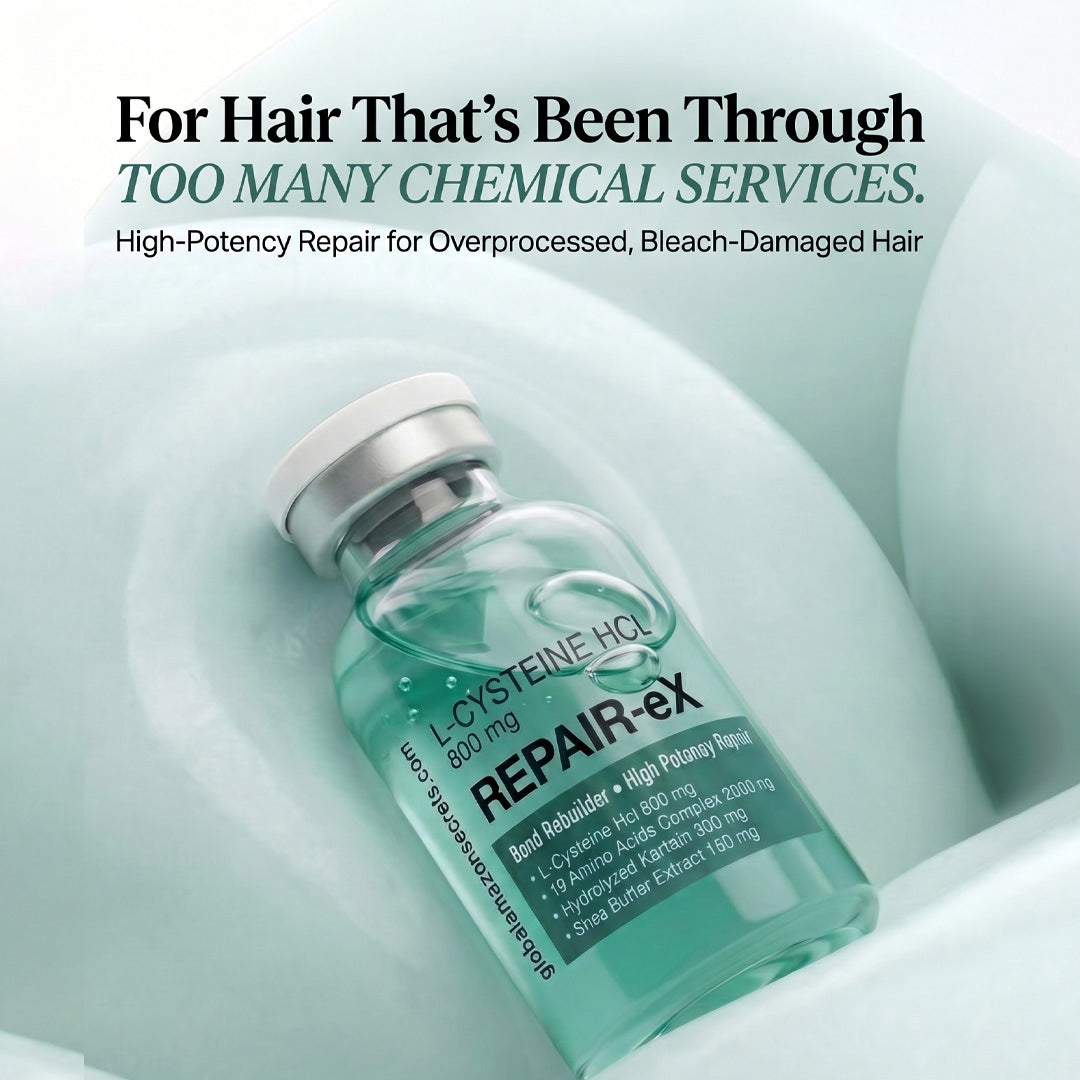 Korean-Hair K-Glass Amino Bond Trio | Professional Hair Repair System with BOND-eX, FIBER-eX & REPAIR-eX 20ML Each